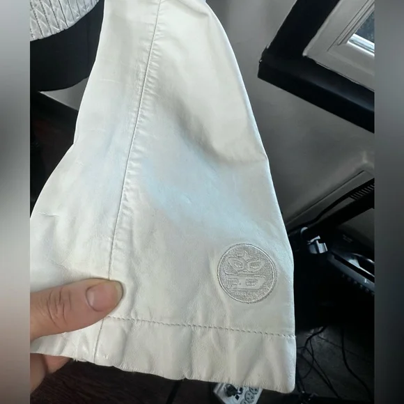 Vintage Diesel White Leather Zip-Up Jacket - Picture 6 of 17